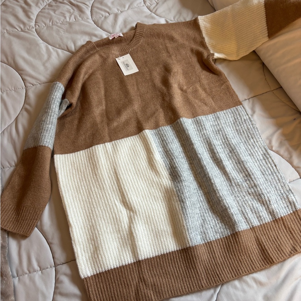 Jess Lea Nolan Color Block Sweater Dress